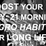 Man splashing water on face in the morning, representing morning micro habits for long life.