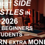 Featured image showing workspace setup for online earning — Best Side Hustles in USA 2026 for Beginners & Students to earn extra money from home